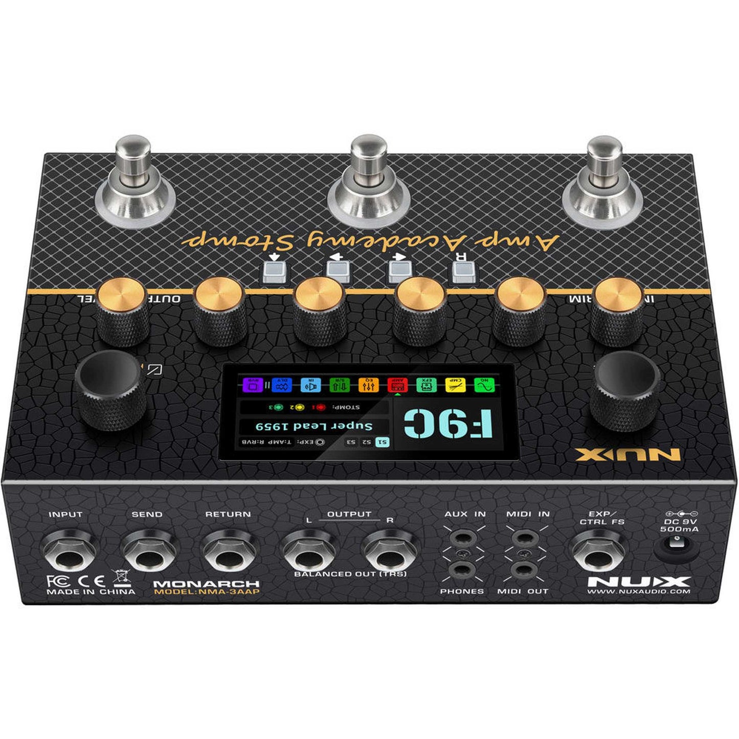 NU-X Monarch Series Amp Academy 3-Footswitch Stomp Compact Modeler from Joondalup Music Centre 2
