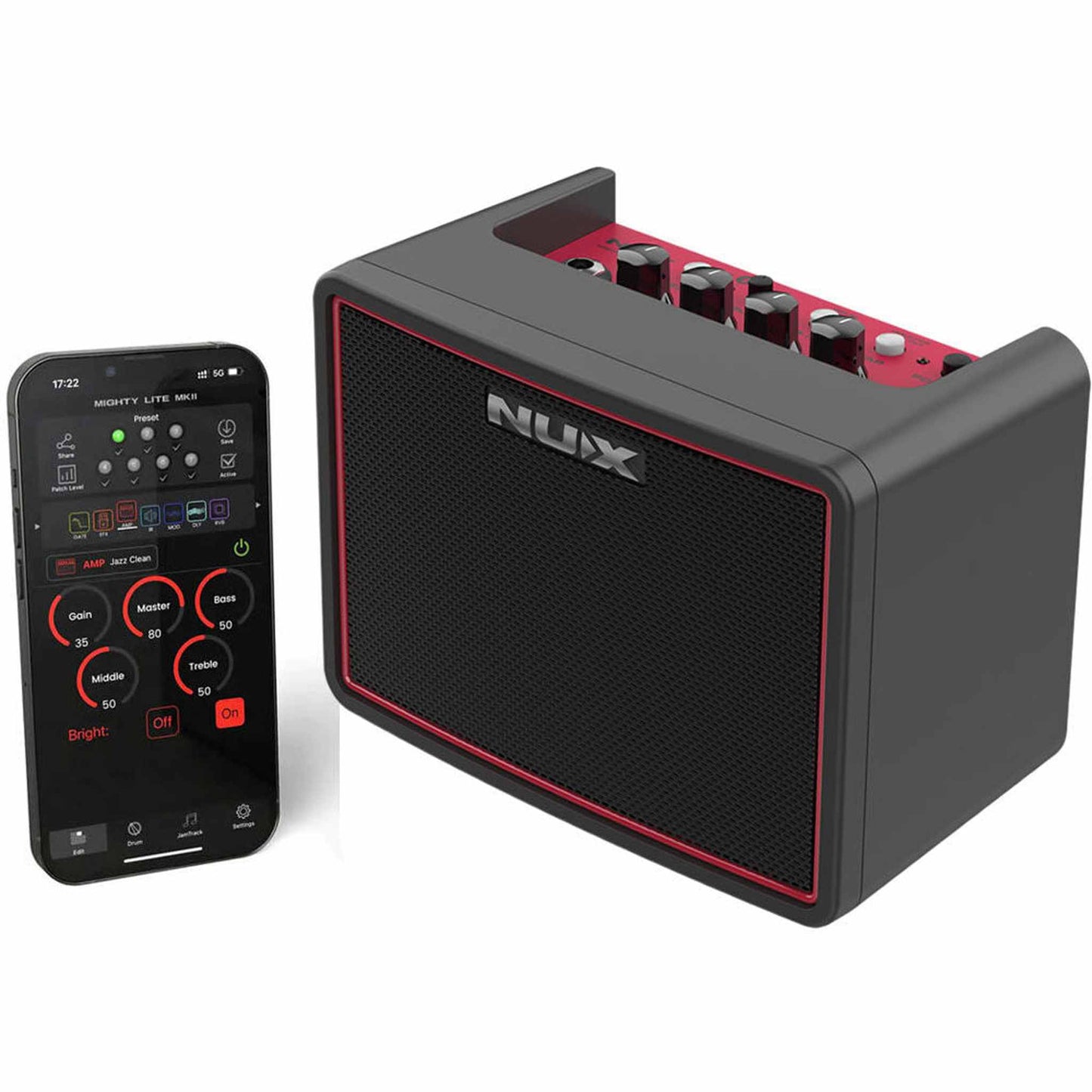 NU-X Mighty Lite BT MKII Portable Guitar Amplifier - Dark Gray