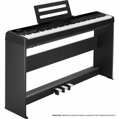 NU-X NPS-2 Digital Piano Stand in Black with 3-Pedals (NPX-20 & NPK-200)