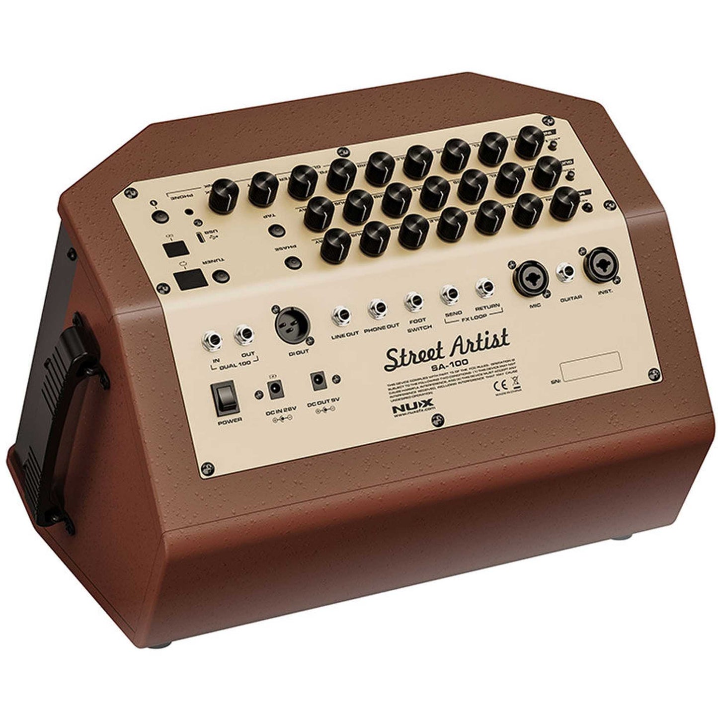 NU-X NXSA100 100W Portable Rechargeable 3 Channel Amplifier