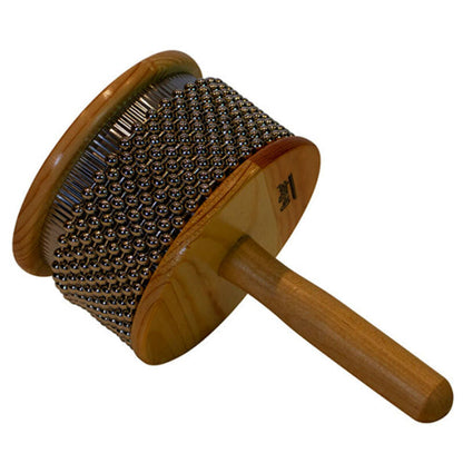 On Stage Medium Cabasa in Natural with Steel Cylinder & Beads