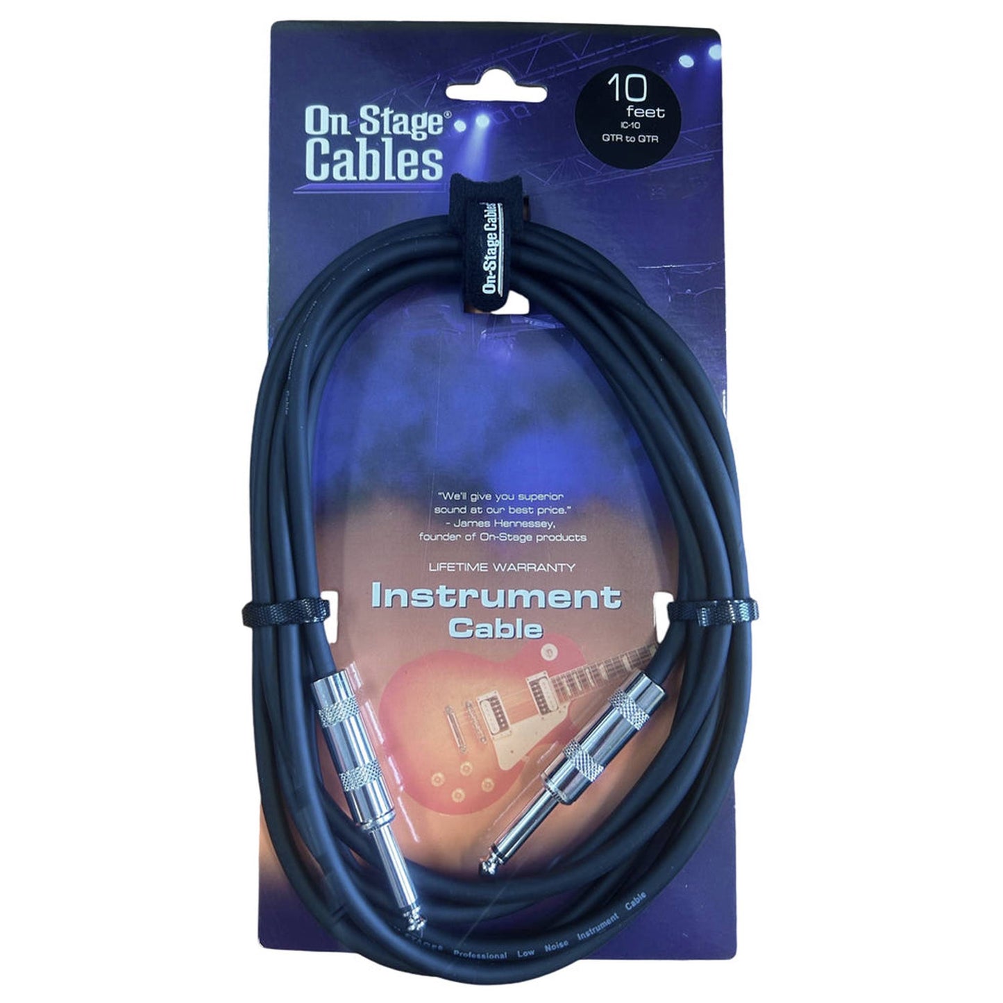 On Stage 10ft Standard Instrument Cable - 6.5 to 6.5