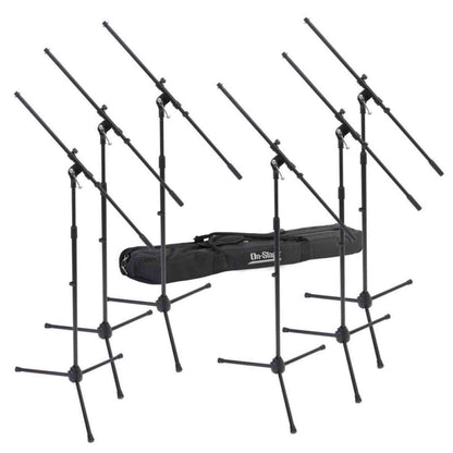 On Stage 6-Pack Microphone Boom Stands W/Bag-STANDS-Joondalup Music Centre