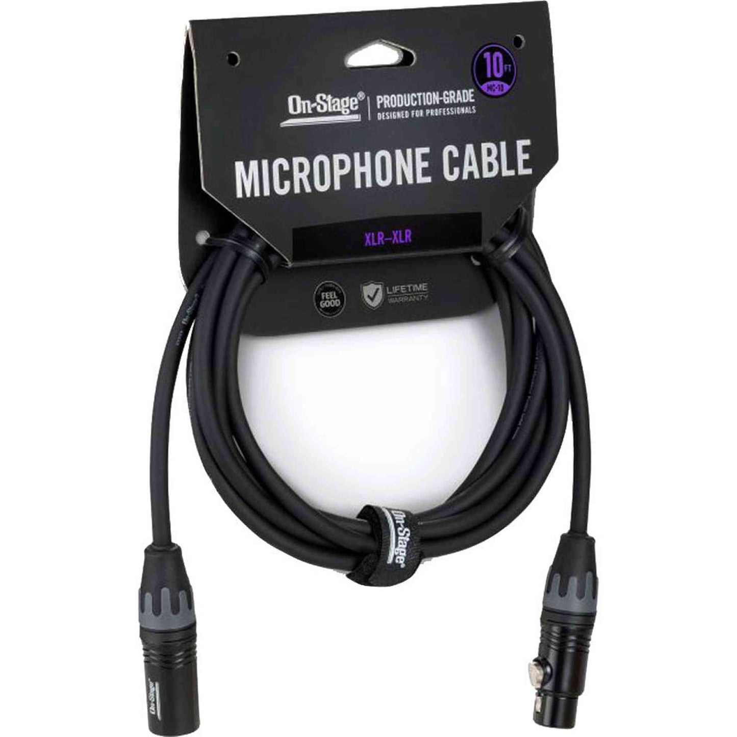 On Stage 10ft Production-Grade Microphone Cable (XLR Male - XLR Female)
