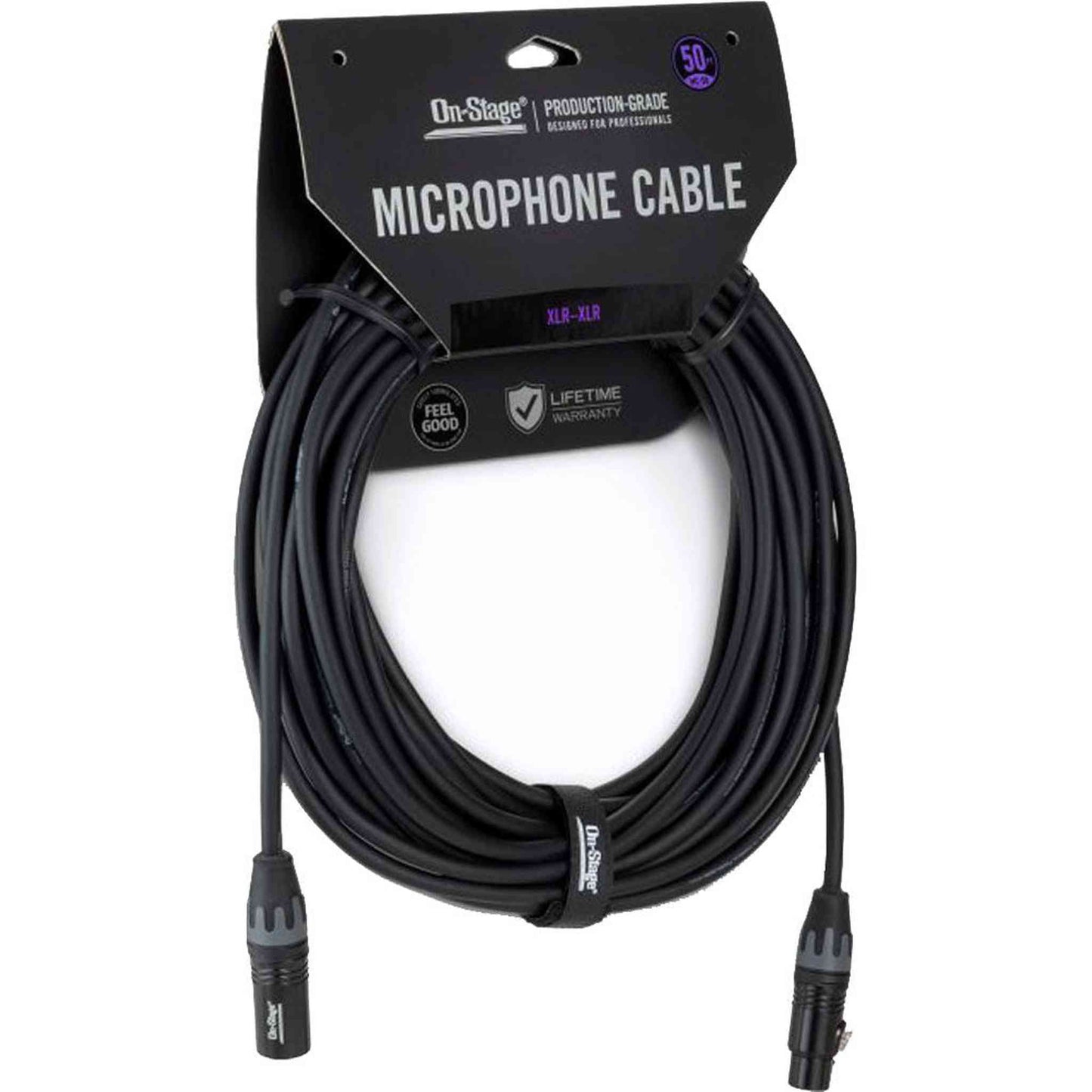 On Stage 50ft Production-Grade Microphone Cable (XLR Male - XLR Female)
