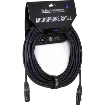 On Stage 50ft Production-Grade Microphone Cable (XLR Male - XLR Female)