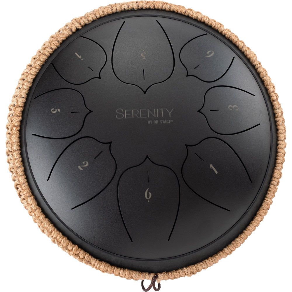 On Stage 10" Serenity Series 8-Note Steel Tongue Drum - Black