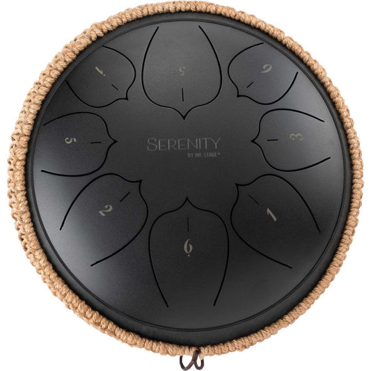 On Stage 10" Serenity Series 8-Note Steel Tongue Drum - Black