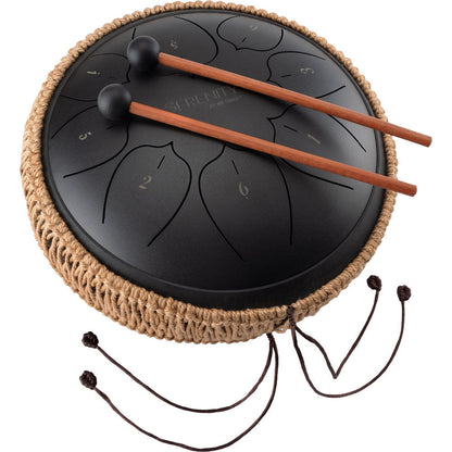 On Stage 10" Serenity Series 8-Note Steel Tongue Drum - Black