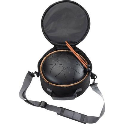 On Stage 10" Serenity Series 8-Note Steel Tongue Drum - Black