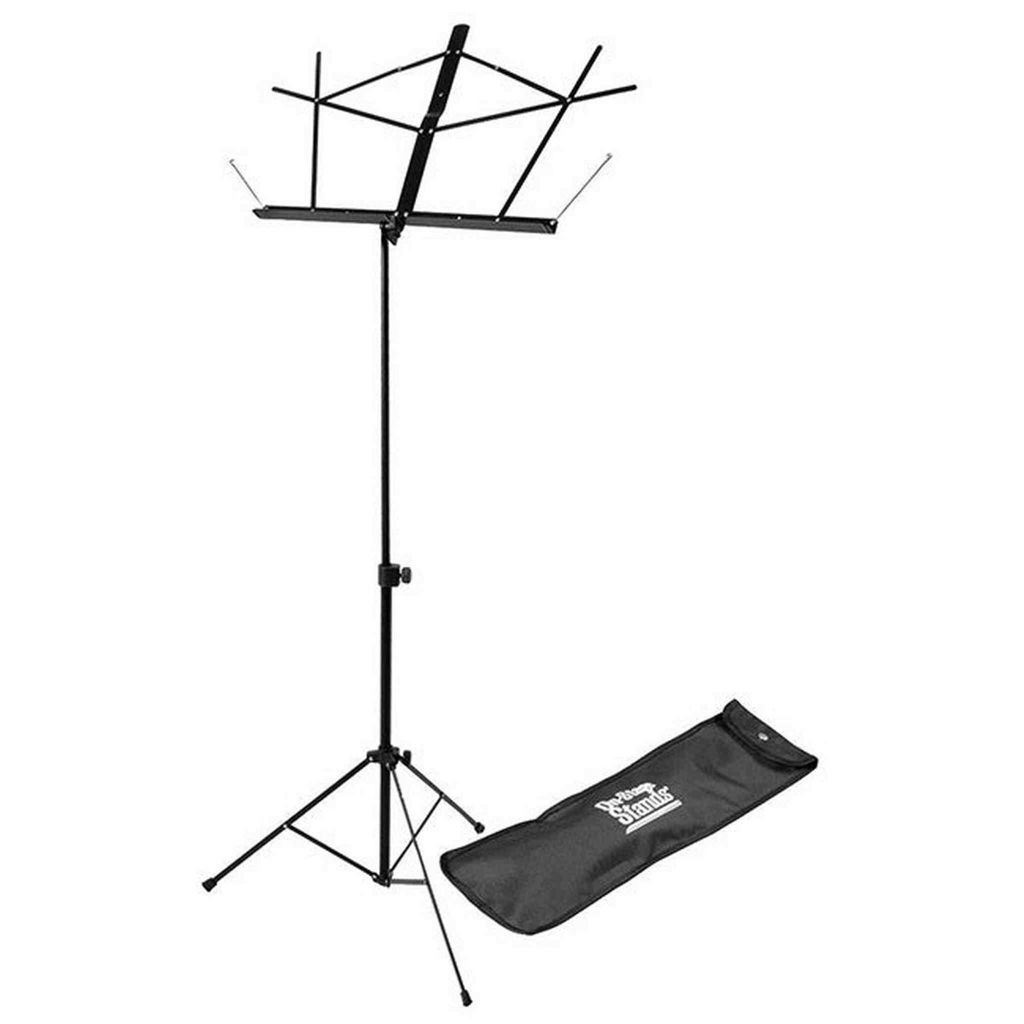 On Stage Compact Sheet Music Stand - Black W/Bag
