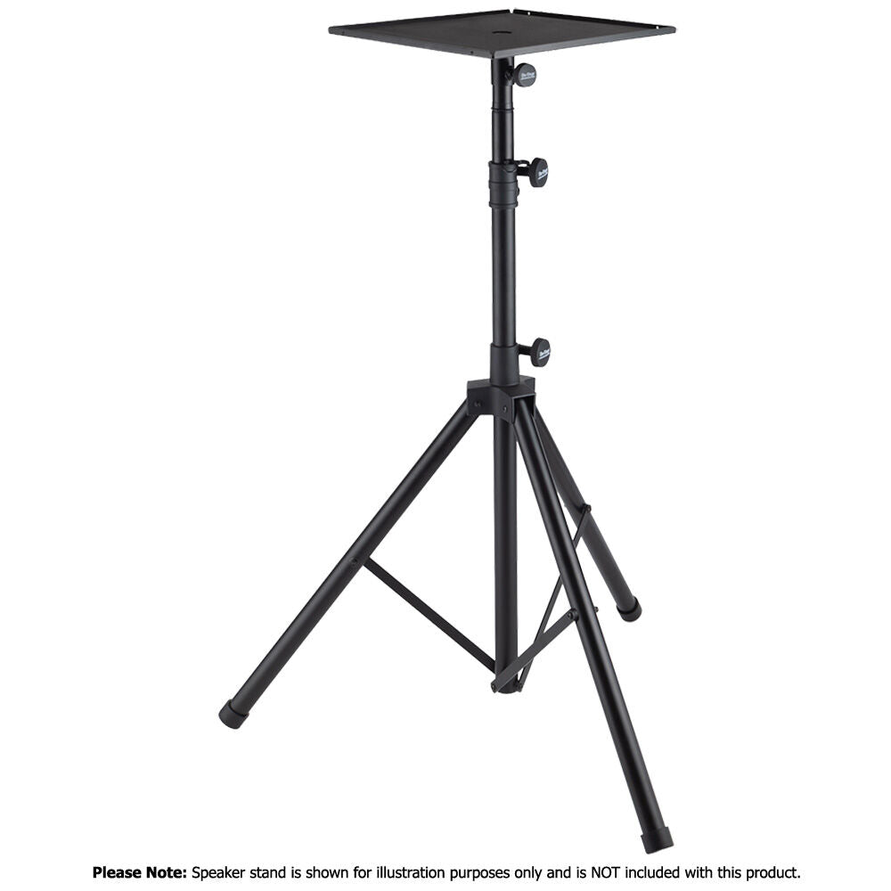 On Stage Speaker Stand Mounted Multi-Use Accessory Tray