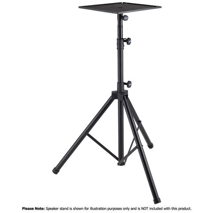 On Stage Speaker Stand Mounted Multi-Use Accessory Tray