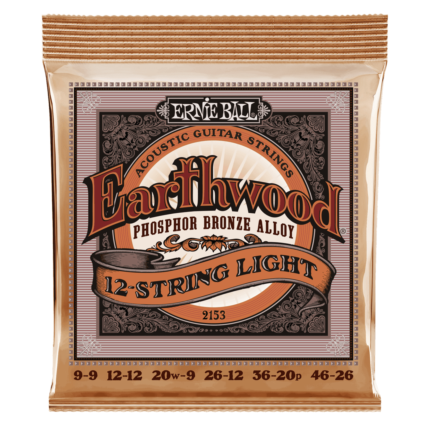 Ernie Ball Earthwood Phosphor Bronze 12 String Lite - 9-46