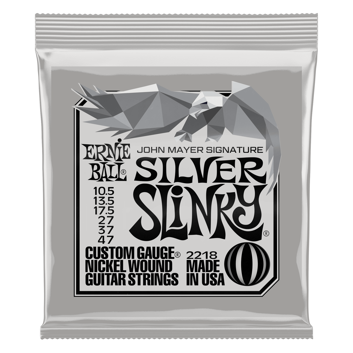 Ernie Ball John Mayer Silver Slinky Signature Electric Guitar Strings - 10.5-47