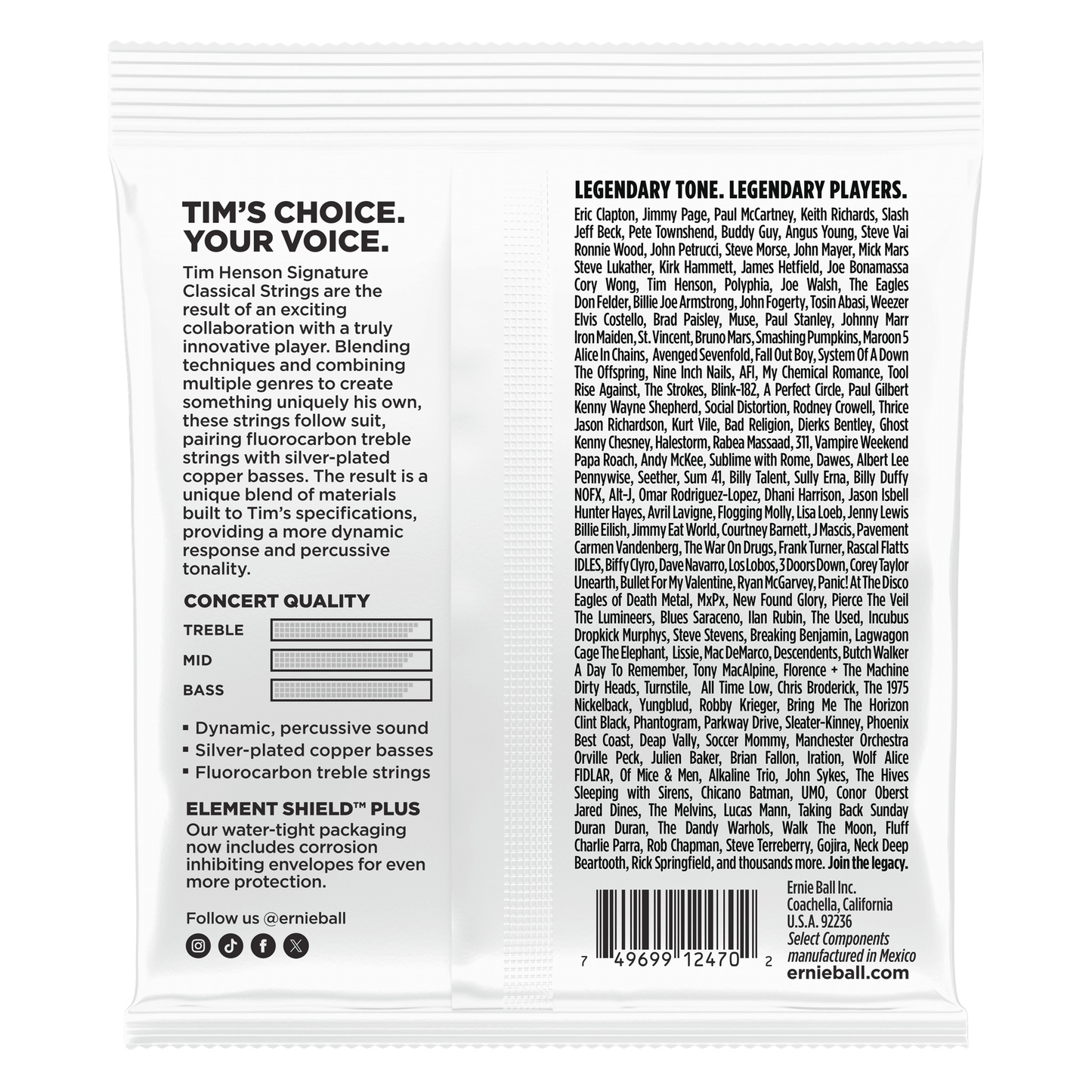 Ernie Ball Tim Henson Signature Classical Guitar Strings