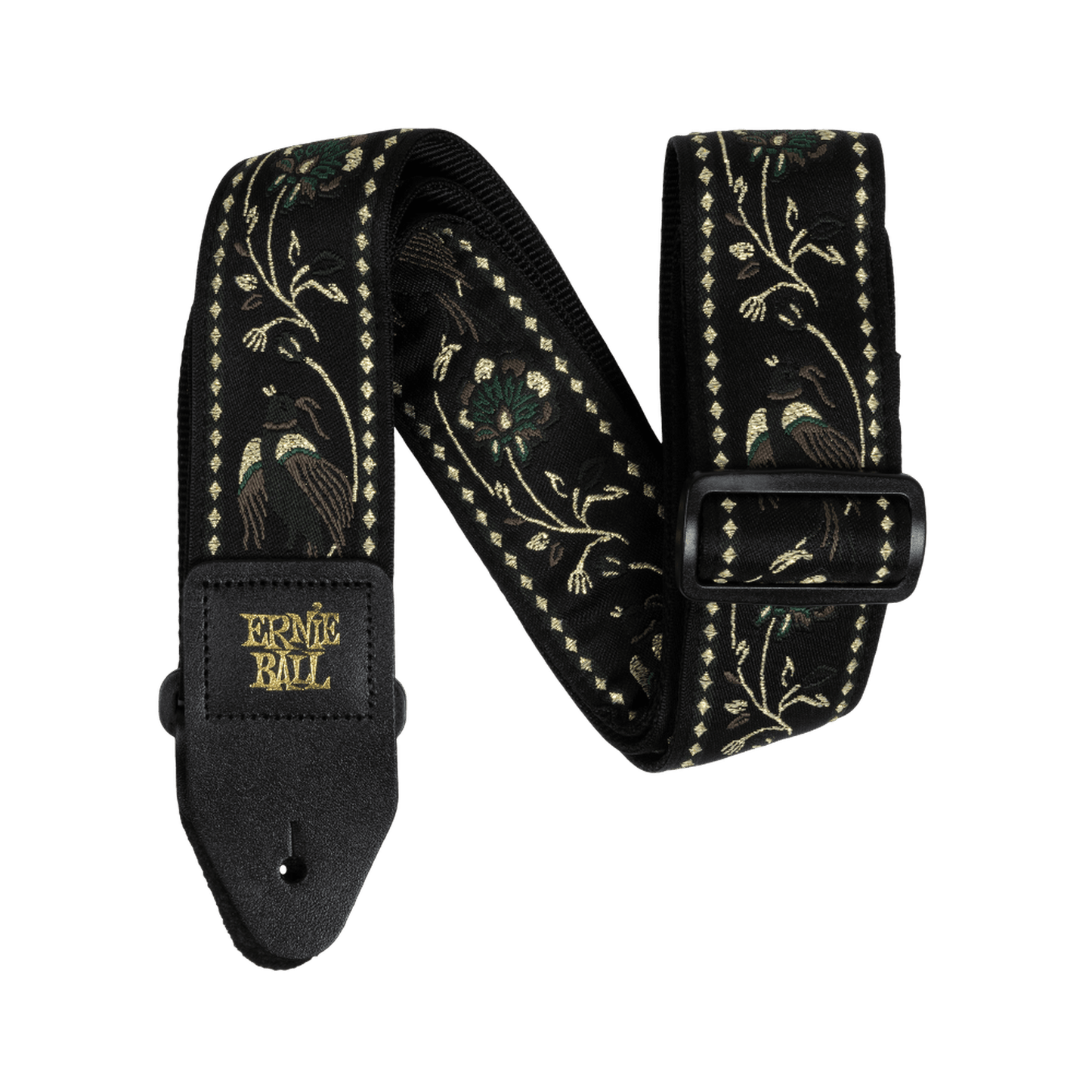 Ernie Ball Classic Jacquard Guitar Strap - Black Pleasant Pheasant - Joondalup Music Centre