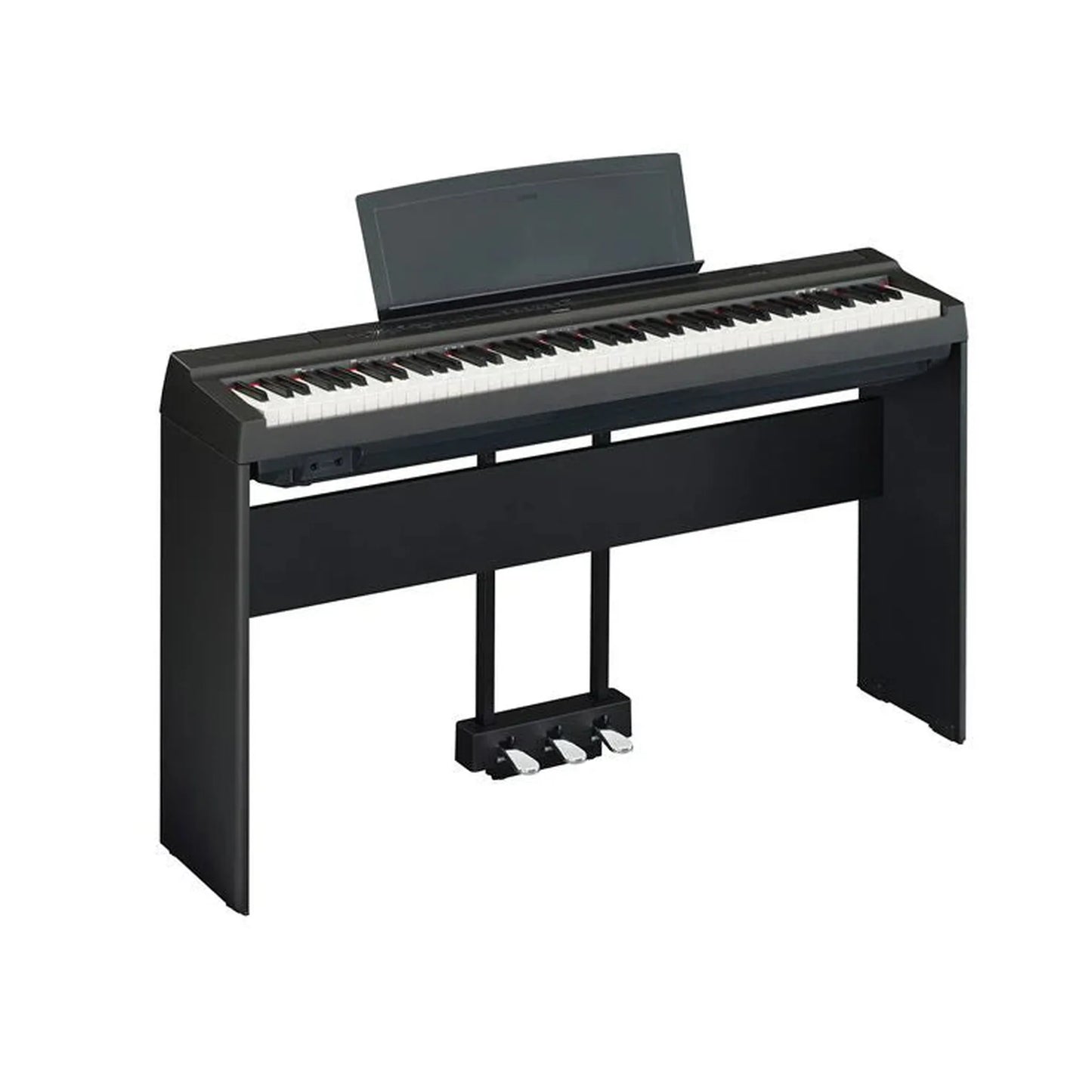 Yamaha P225 Portable Digital Piano Black - w/ L-200B  Stand & LP1B Pedal Assembly
