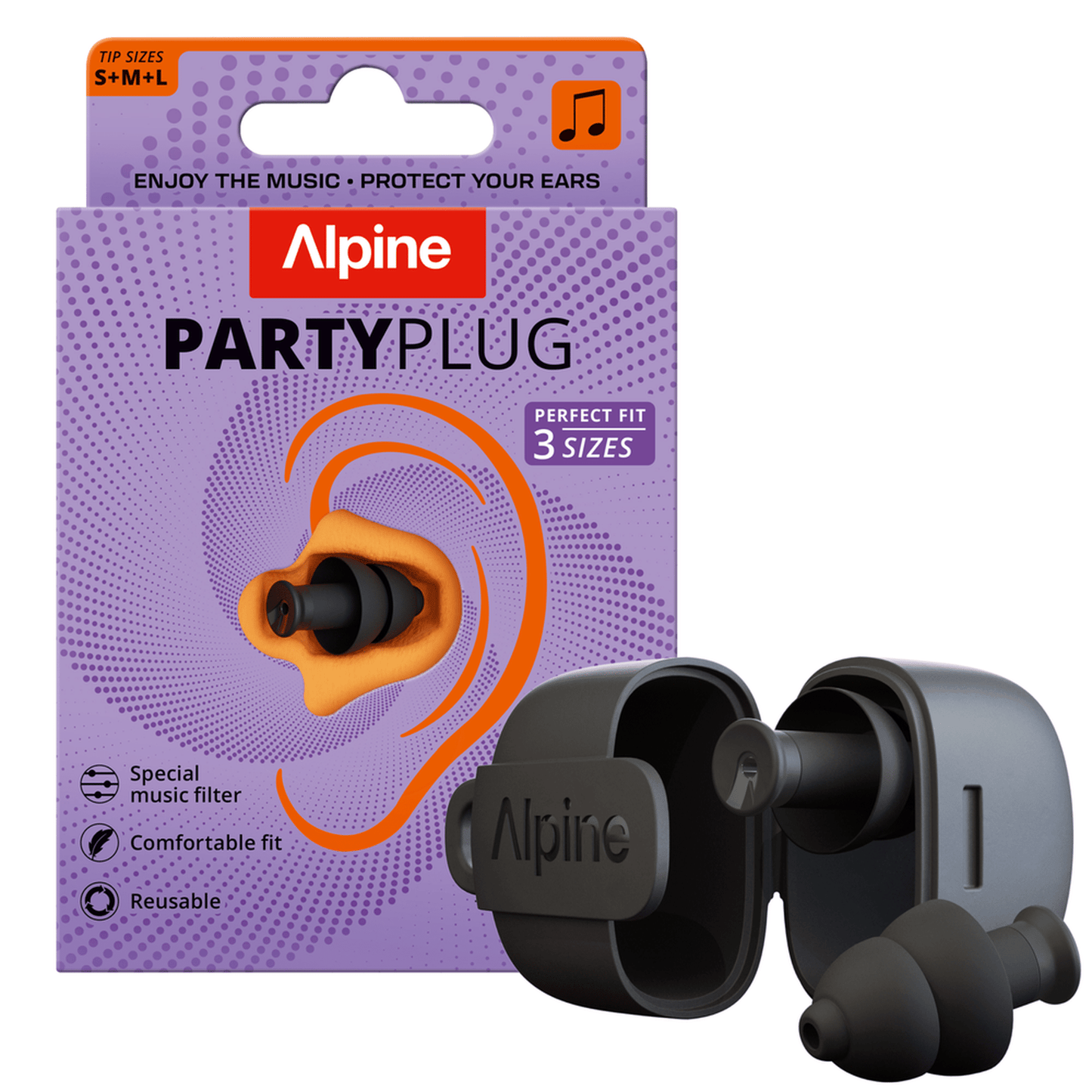 Alpine Partyplug Earplugs - Black
