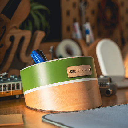 Dixon Drummers Storage in Natural/Satin Military Green Finish