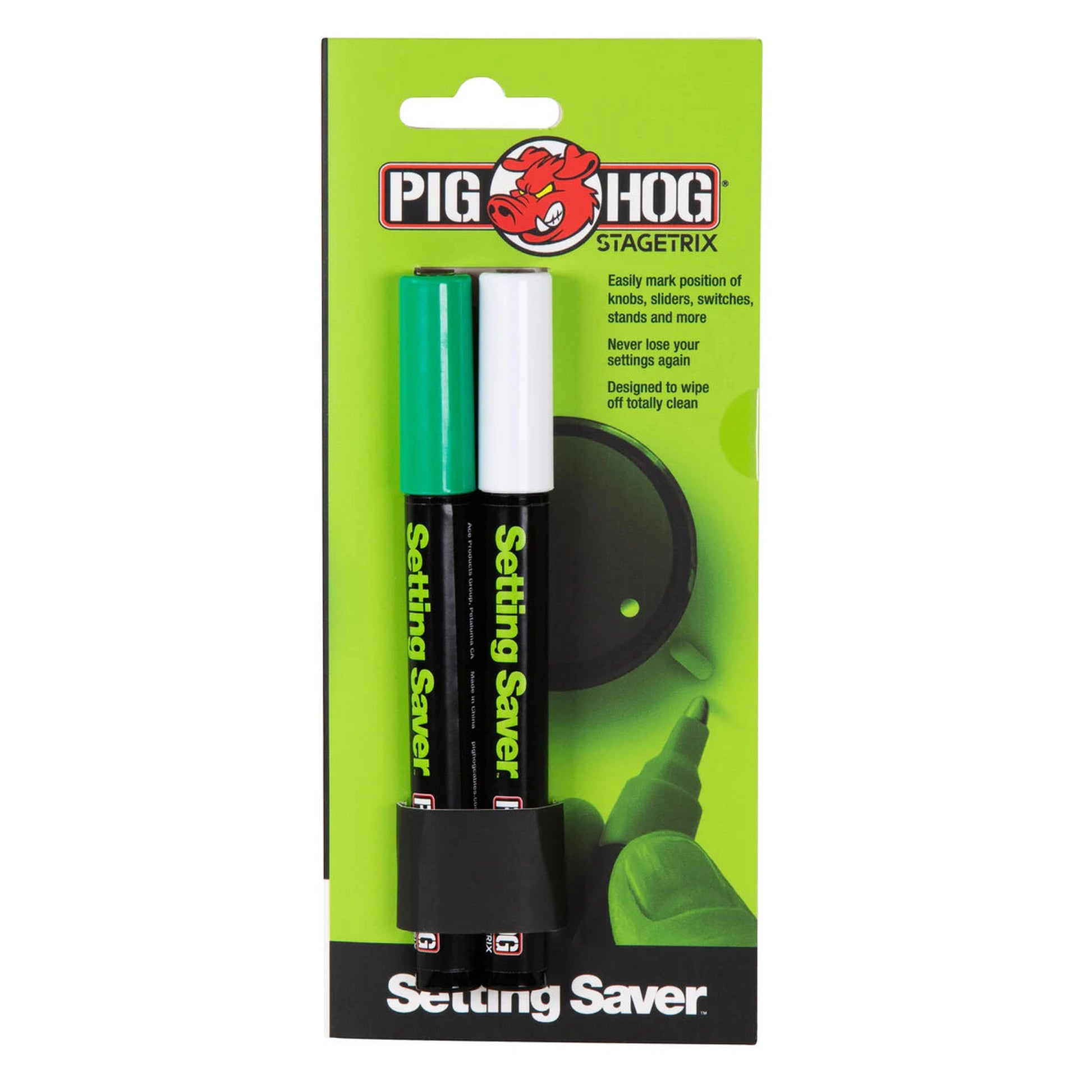 Pig Hog StageTrix Settings Saver Chalk Marker 2 Pack - Joondalup Music Centre