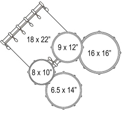 Dixon Cornerstone Maple 522 Series 5-Pce Drum Kit - Satin Natural