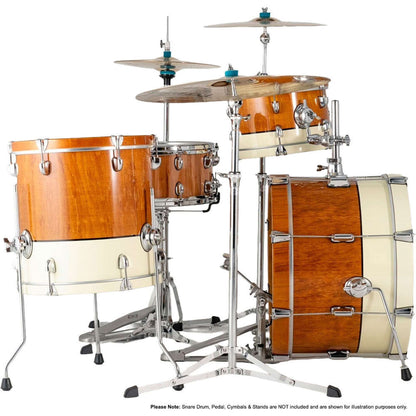 Dixon Little Roomer Select 3-Pce Drum Kit - Brown Natural/Pearl White Finish