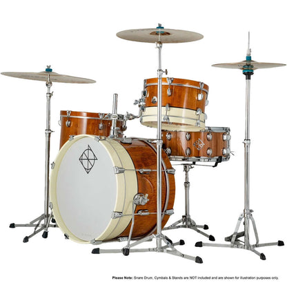 Dixon Little Roomer Select 3-Pce Drum Kit - Brown Natural/Pearl White Finish