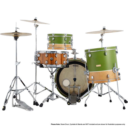 Dixon Little Roomer Select 3-Pce Drum Kit - Natural/Satin Military Green Finish
