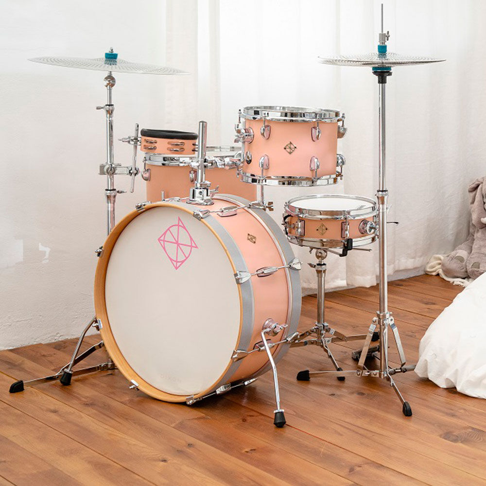 Dixon Little Roomer Series 5-Pce Drum Kit in Peach Fuzz Finish