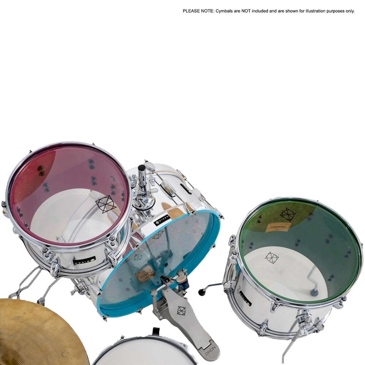 Dixon Little Roomer Series 5-Pce Drum Kit - Limited Edition RGB Finish