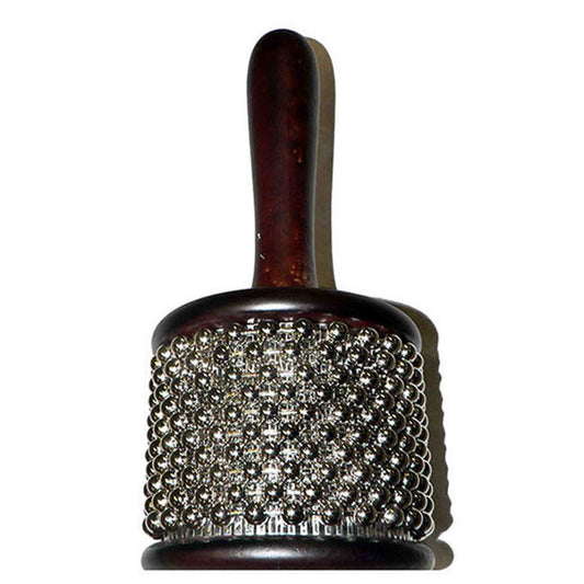 Percussion Plus Medium Cabasa in Wine Red with Nickel-plated Beads