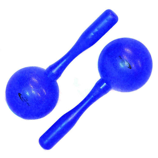 Percussion Plus Round Head Plastic Maracas in Blue