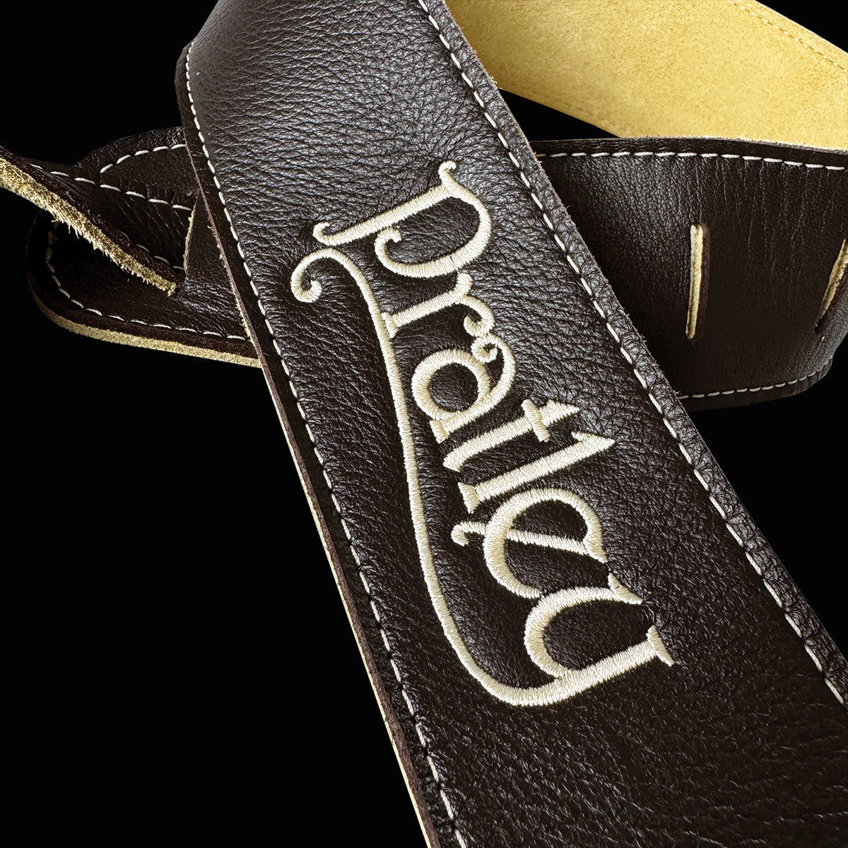 Pratley Black Leather Strap with Suede Backing 2.5
