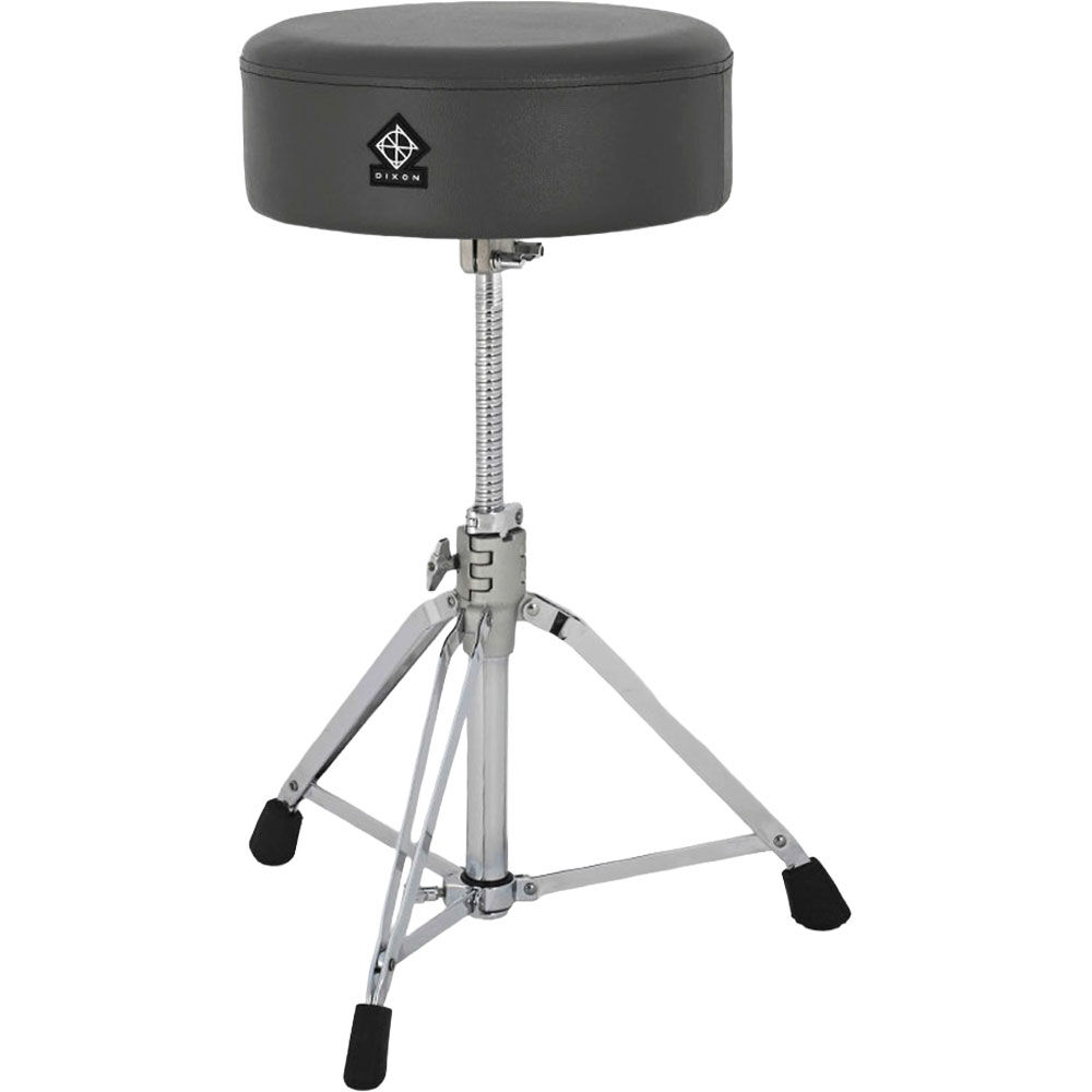 Dixon Double Braced Drum Throne with 5.5" Super Soft Round Seat in Grey