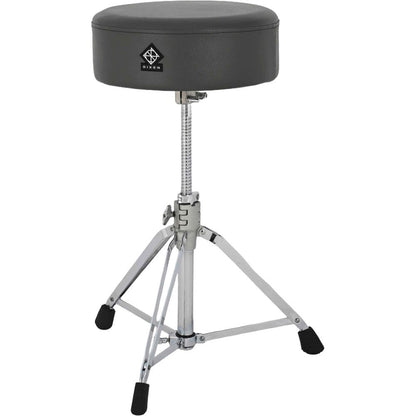 Dixon Double Braced Drum Throne with 5.5" Super Soft Round Seat in Grey