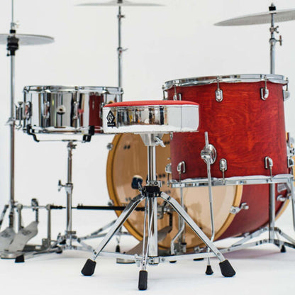 Dixon Double BracedDrum Throne - Metallic Finish / Red Top