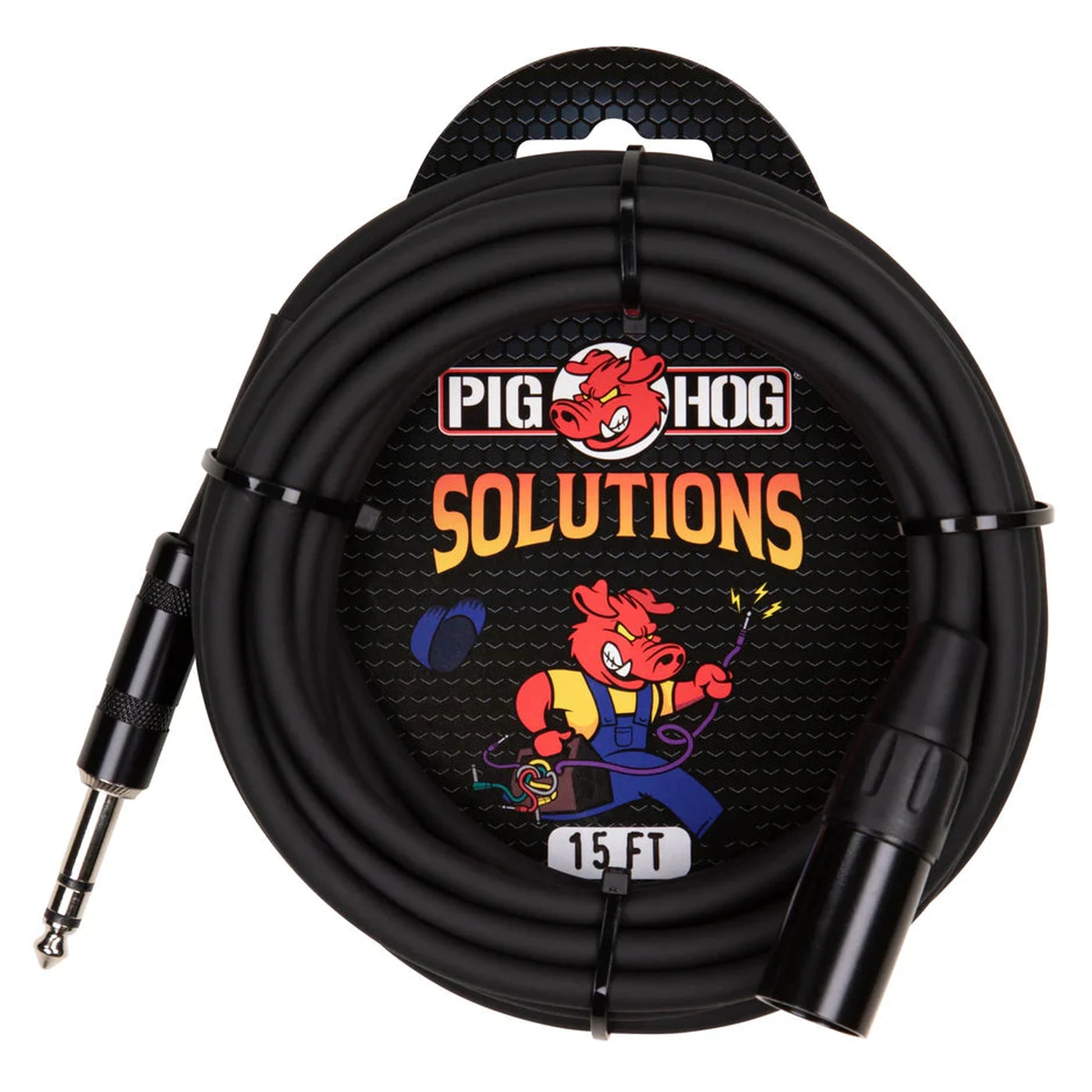 Pig Hog 15ft TRS(M)-XLR(M) Balanced Cable - CABLES & ADAPTORS - [shop-name]