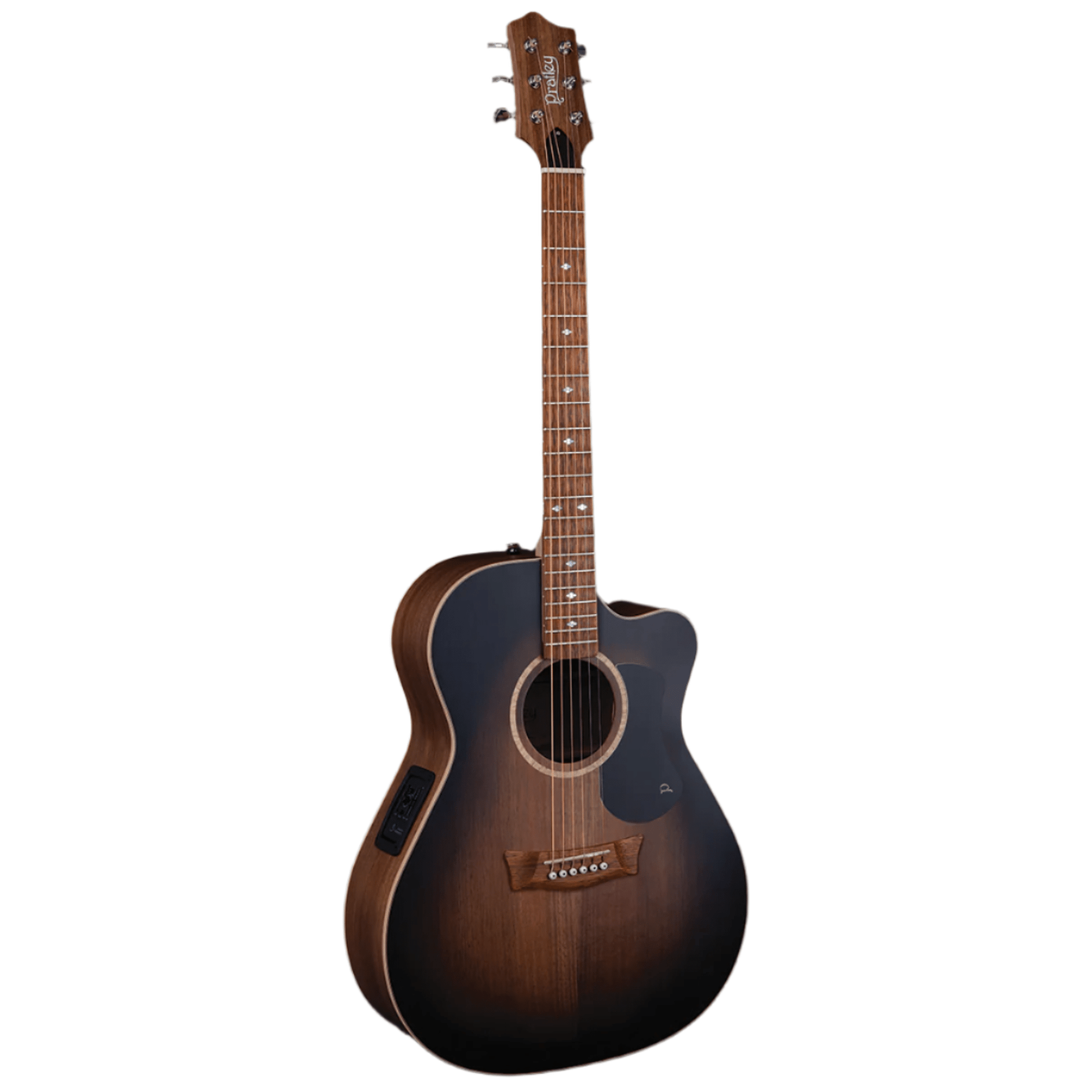 Pratley Premier OM Cutaway All Solid Blackwood - Vintage Black Burst from Joondalup Music Centre