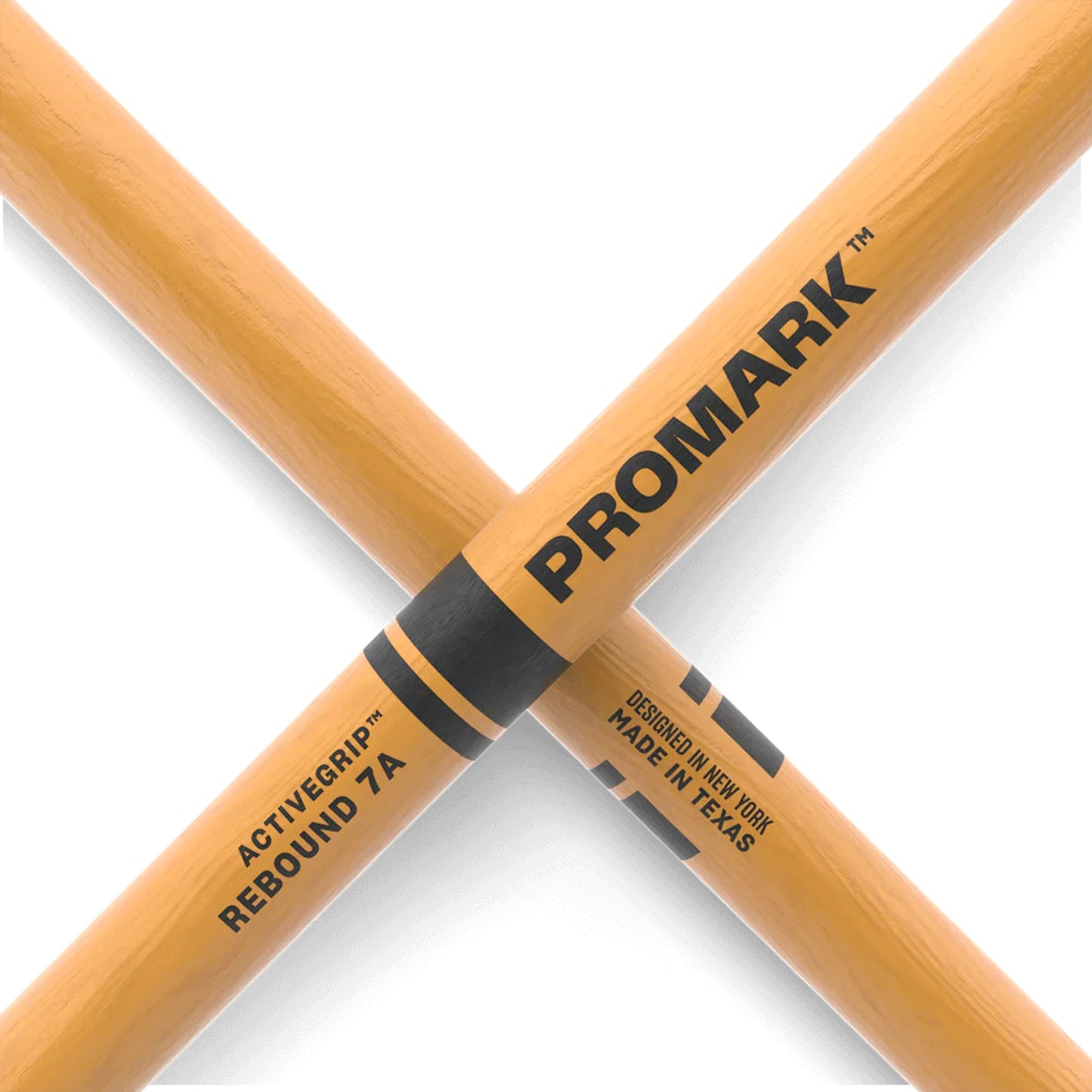 Promark Drum Sticks - Rebound 7A Activegrip Wood Tip - Clear