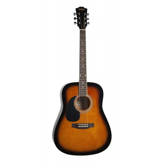 Redding RED50LHTS Dreadnought Steel String Acoustic Guitar Tobacco Sunburst Left Handed