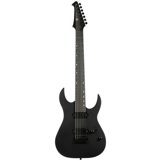Spira S-407-MBK 7 String Electric Guitar - Satin Black