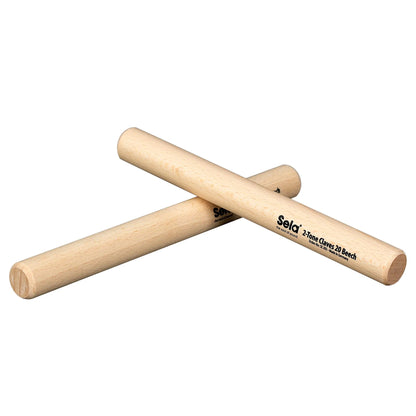 Sela SE283 2-Tone Beech Claves - 20mm - PERCUSSION - [shop-name]