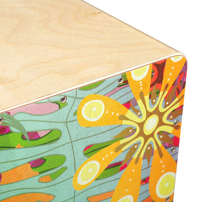 Sela "Art Series" Professional Cajon - Flower Power Design