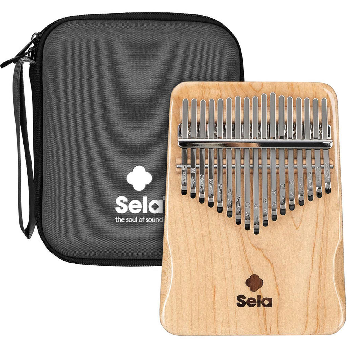 Sela 17-Key Solid Maple Kalimba Sound Effect in Natural