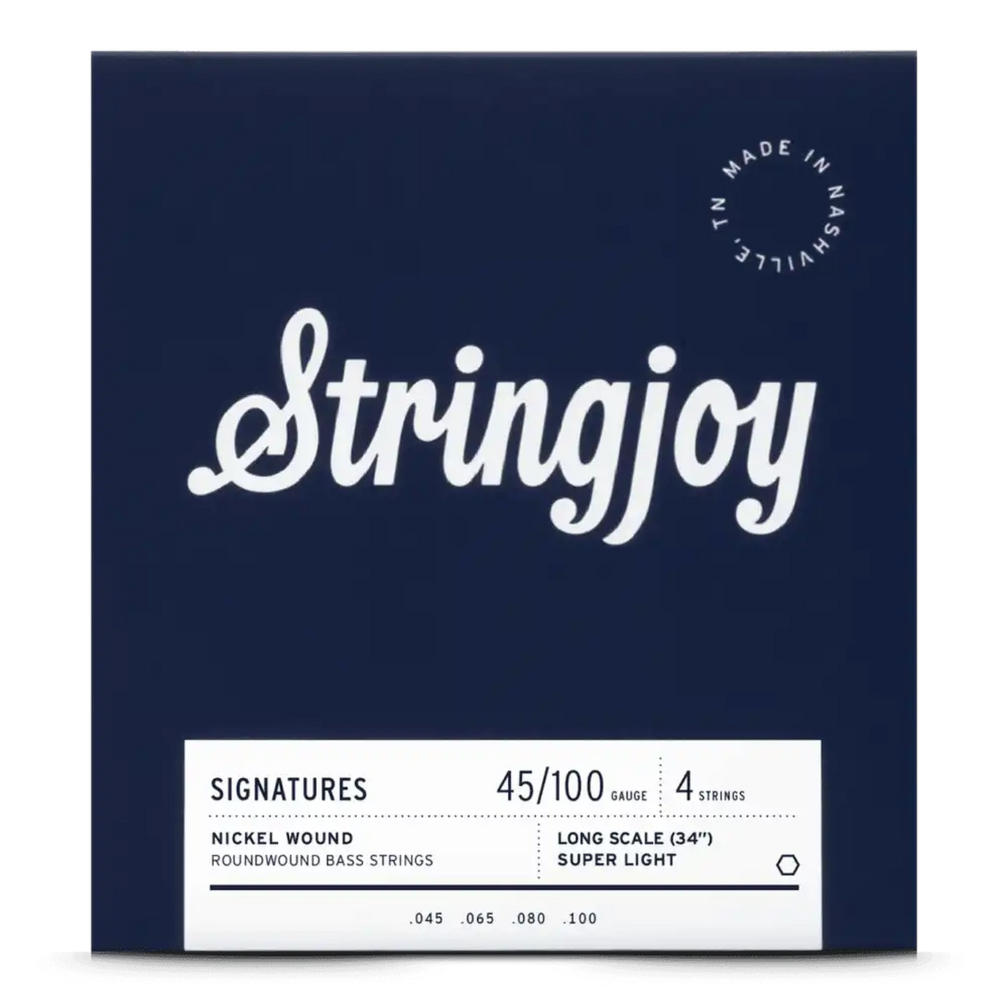 Stringjoy Super Light Gauge (40-100) Long Scale Nickel Wound Bass Guitar Strings - STRINGS - [shop-name]