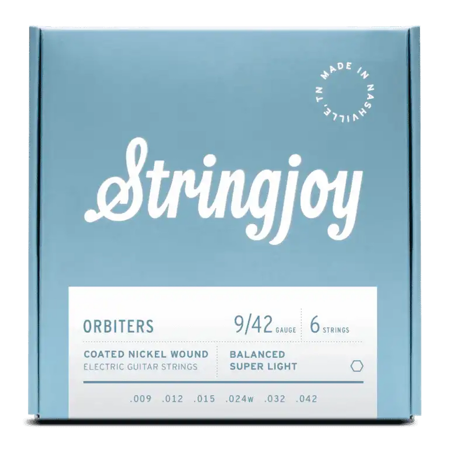 Stringjoy Orbiters Balanced Super Light Guage (9-42) Coated Nickel Wound Electric Guitar Strings - STRINGS - [shop-name]