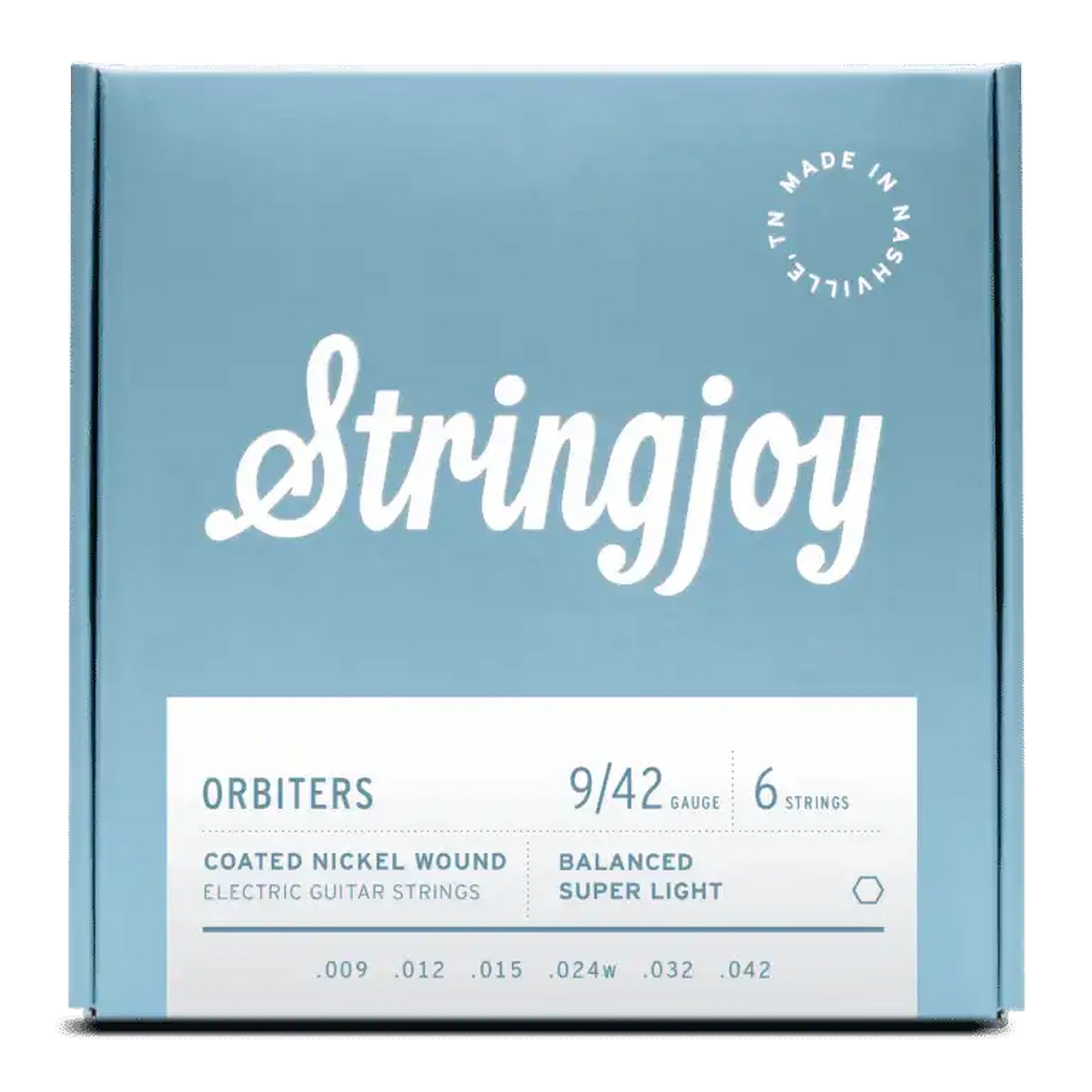 Stringjoy Orbiters Balanced Super Light Guage (9-42) Coated Nickel Wound Electric Guitar Strings - STRINGS - [shop-name]