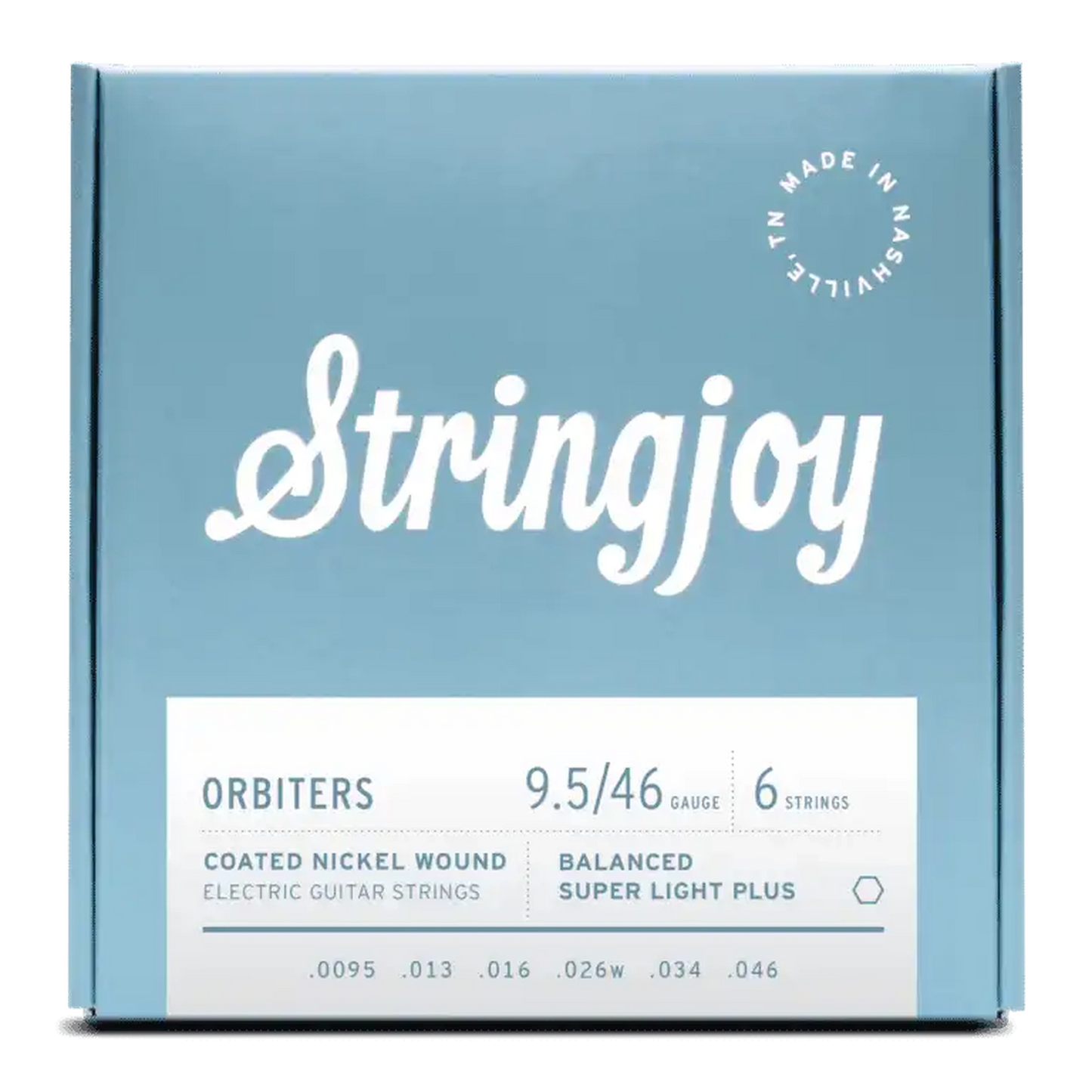 Stringjoy Orbiters Balanced Super Light Plus Guage (9.5-46) Coated Nickel Wound Electric Guitar Strings - STRINGS - [shop-name]