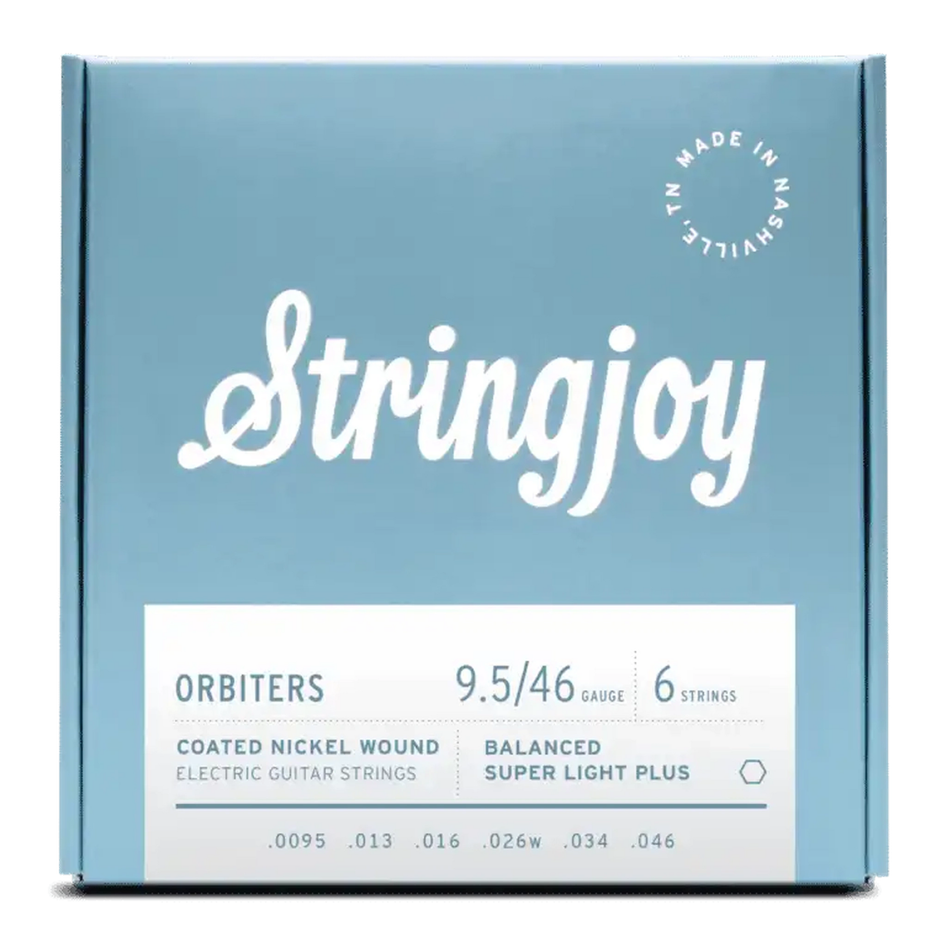 Stringjoy Orbiters Balanced Super Light Plus Guage (9.5-46) Coated Nickel Wound Electric Guitar Strings - STRINGS - [shop-name]